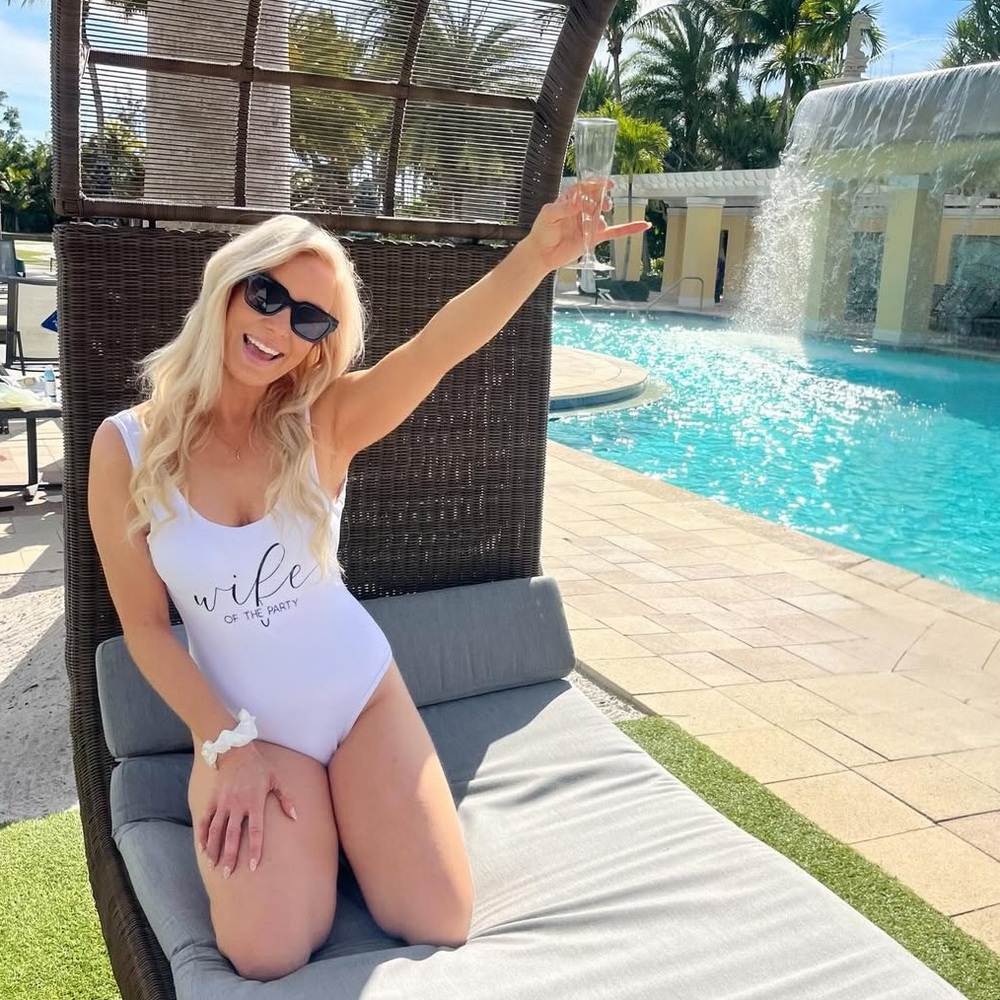 David's Bridal Bride Swimsuit